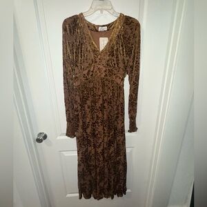 Brown Velvet Dress